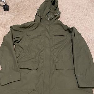 SZ XL Eddie Bauer green rain resistant coat